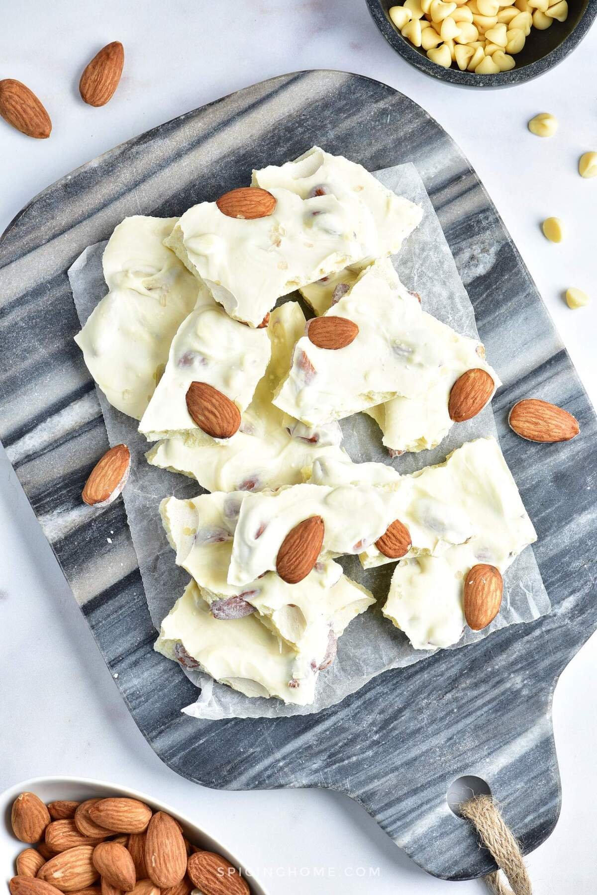 White Chocolate Almond Bark