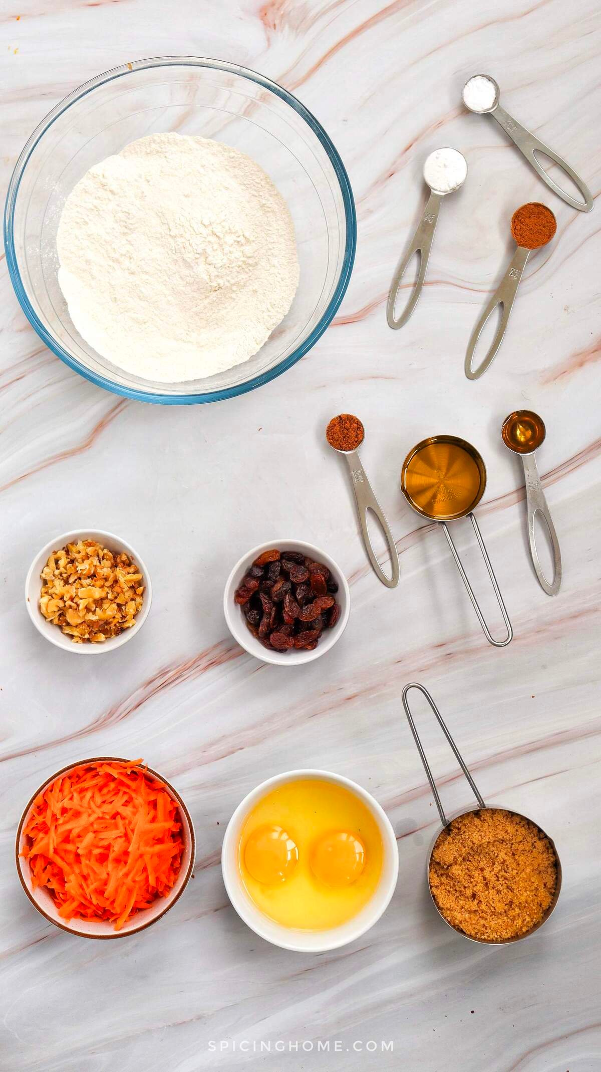Carrot Cake Muffins Ingredients